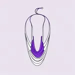 purple corded necklace image